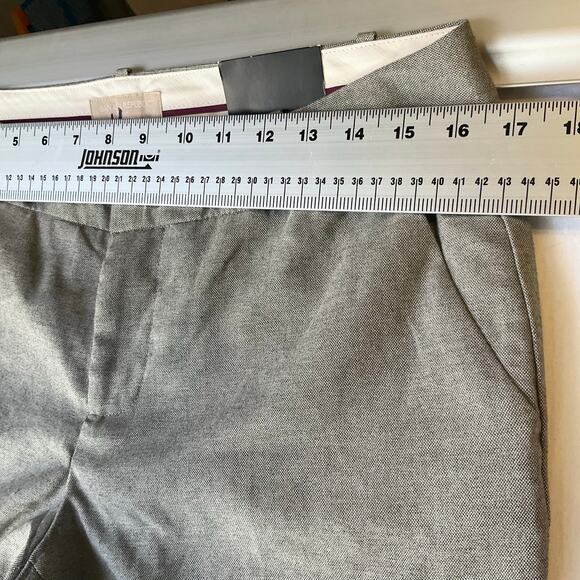 Banana Republic Women Dress Pants size 10 Gray w Liner Mid Rise Wide Leg Flared - Picture 2 of 11